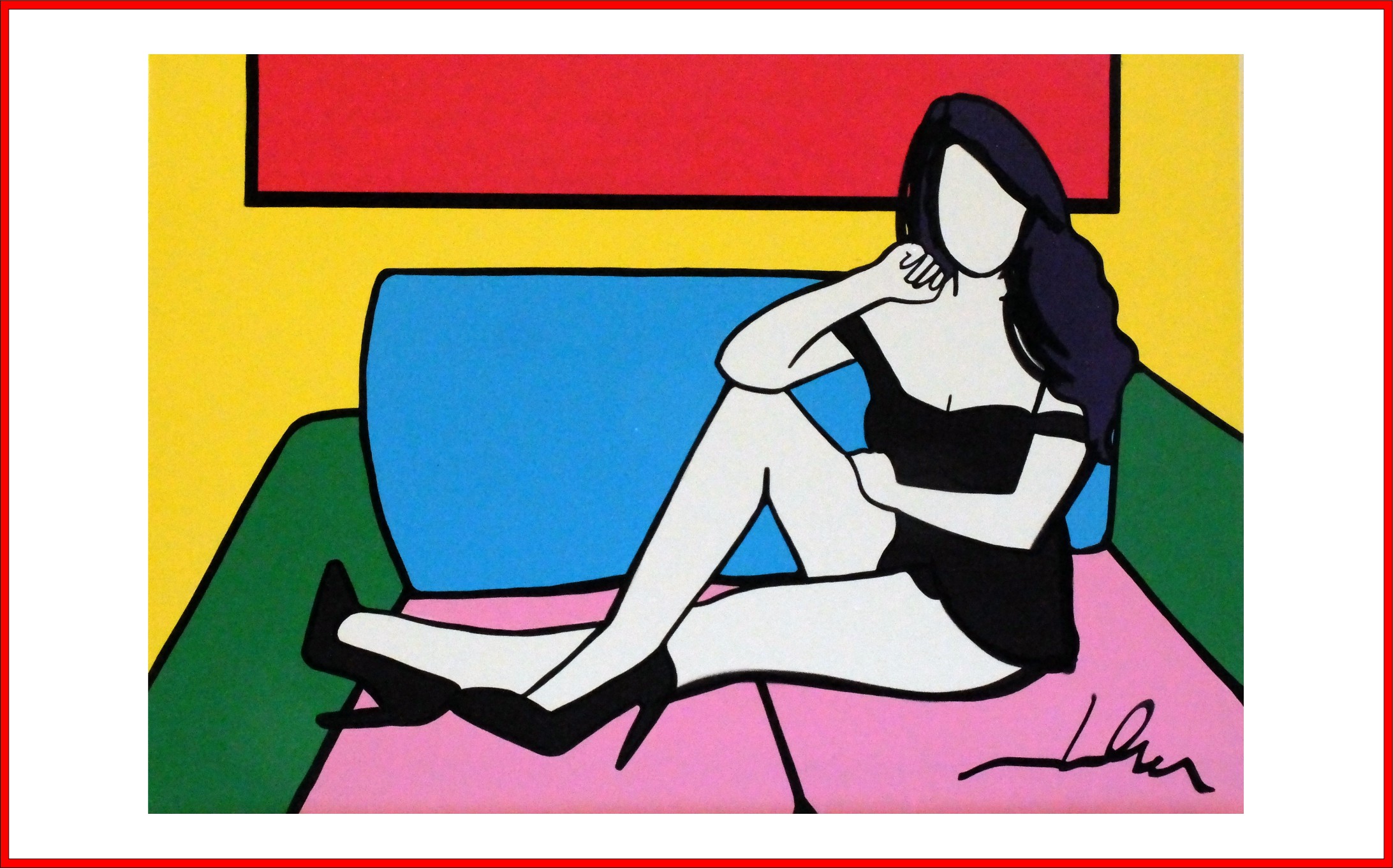 Pin up seduta sul divano